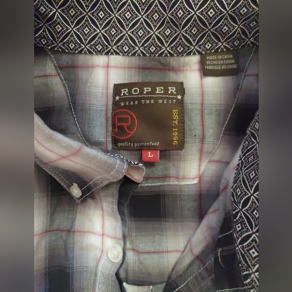 Mens size large Roper button-up long sleeve - Picture 2 of 4